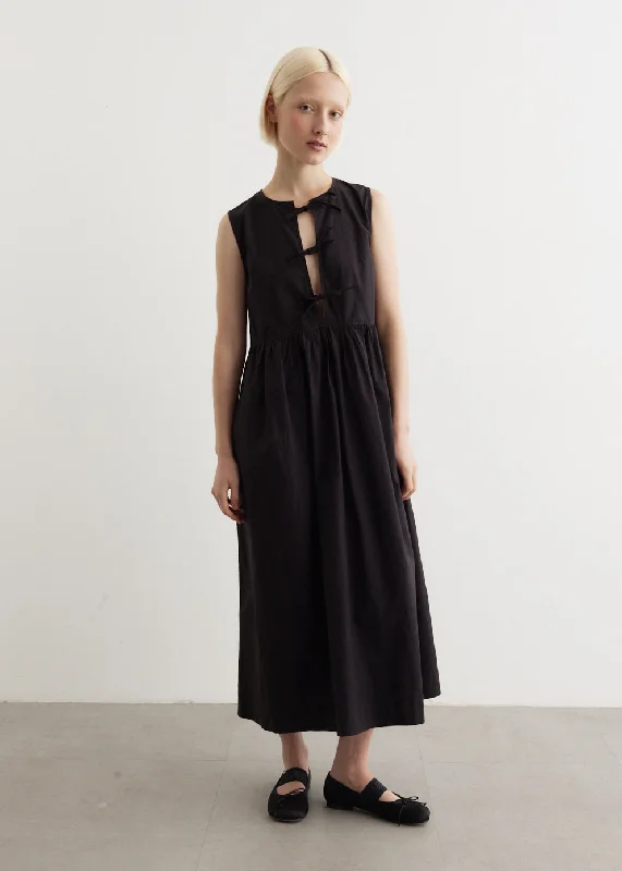 Cotton Poplin Midi Dress