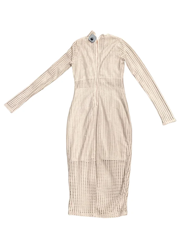 Dress Casual Midi By Clothes Mentor In Beige, Size: Xs