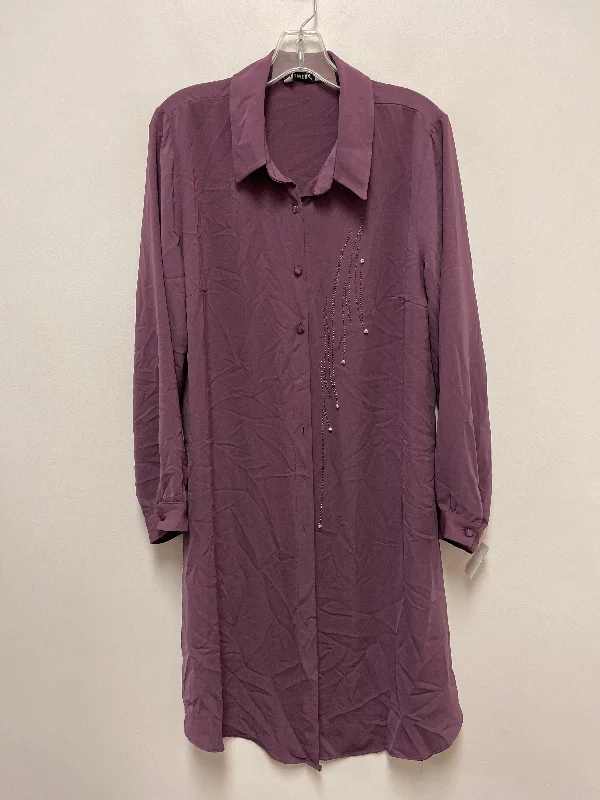 Dress Casual Midi By Clothes Mentor In Purple, Size: Xl