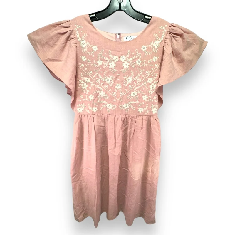 Dress Casual Midi By Polygram In Pink, Size: M