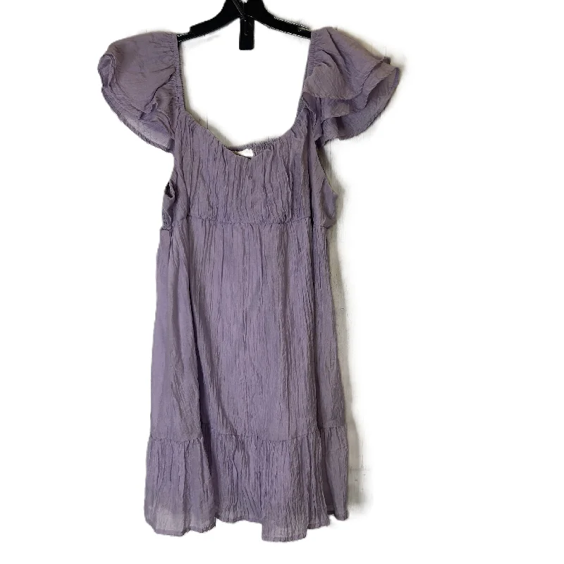 Dress Casual Short By Rewind In Purple, Size: Xxl