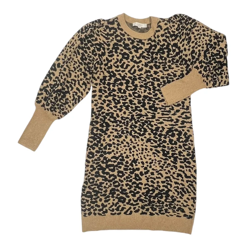 Dress Sweater By Loft In Animal Print, Size:M