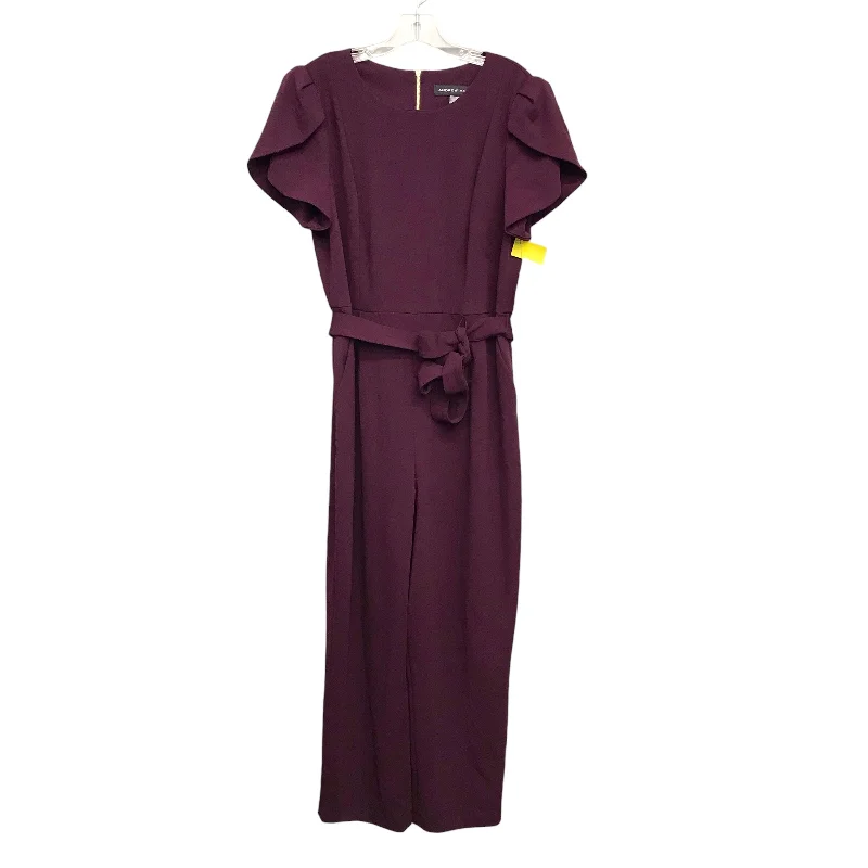 Jumpsuit By Andrew Marc In Purple, Size:Xl