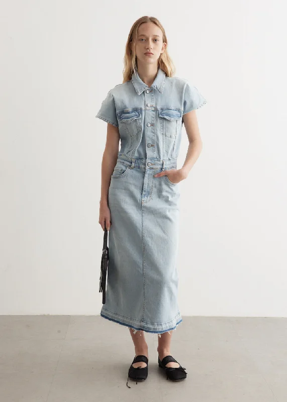 Tint Denim Midi Dress