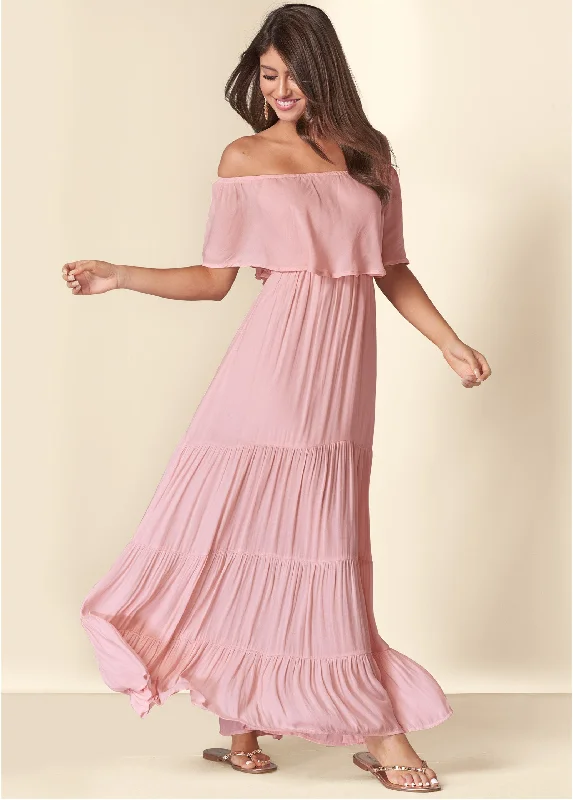 Tiered Maxi Dress - Blush