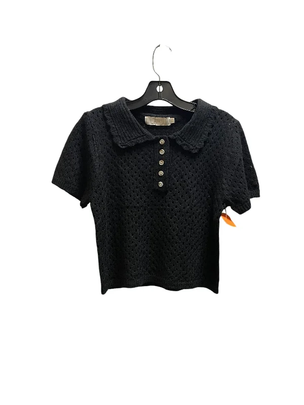 Top Short Sleeve By Clothes Mentor In Black, Size: M