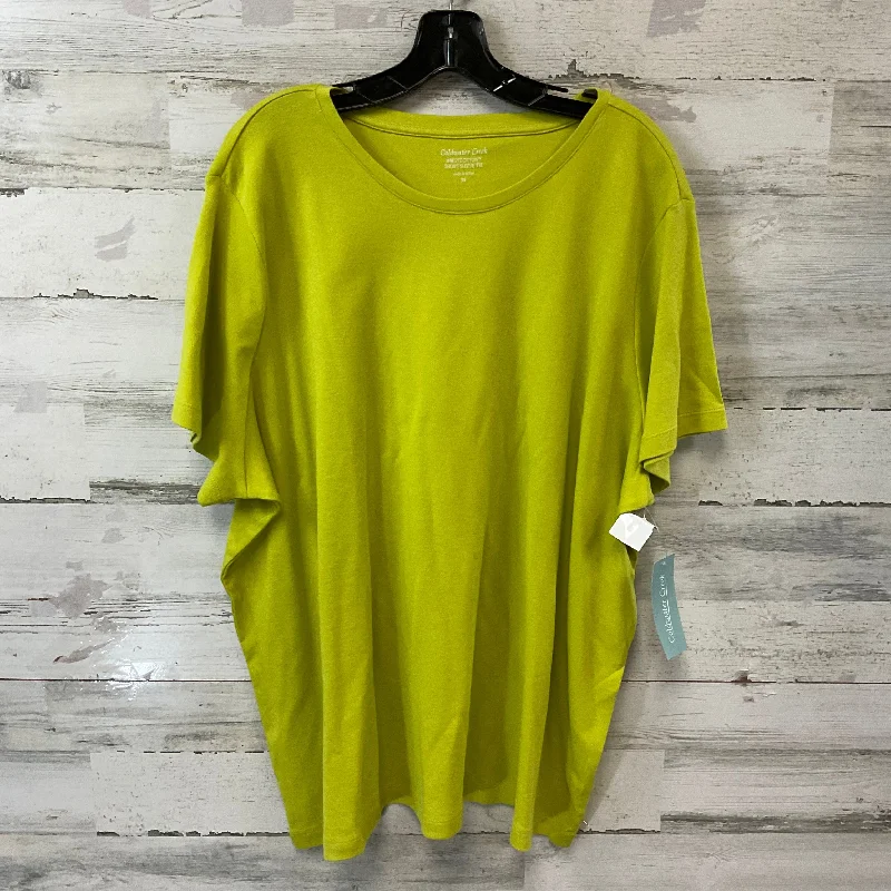 Top Short Sleeve By Coldwater Creek In Green, Size: 3x