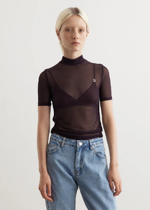 High Neck Fitted Top