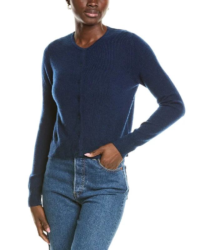 Forte Cashmere Cropped Cashmere Cardigan