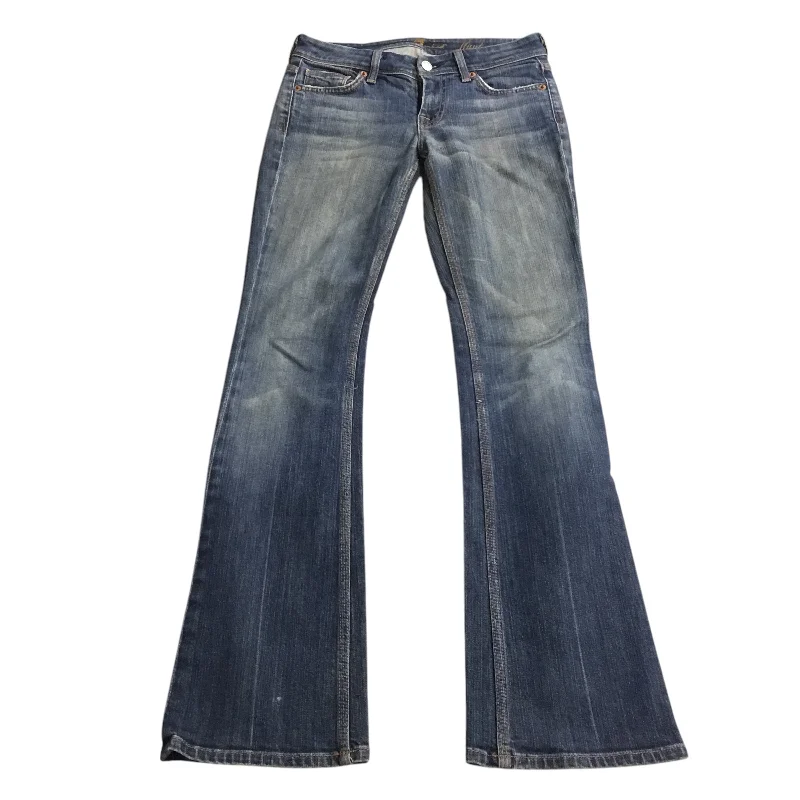 Jeans Boot Cut By 7 For All Mankind In Blue Denim, Size: 0