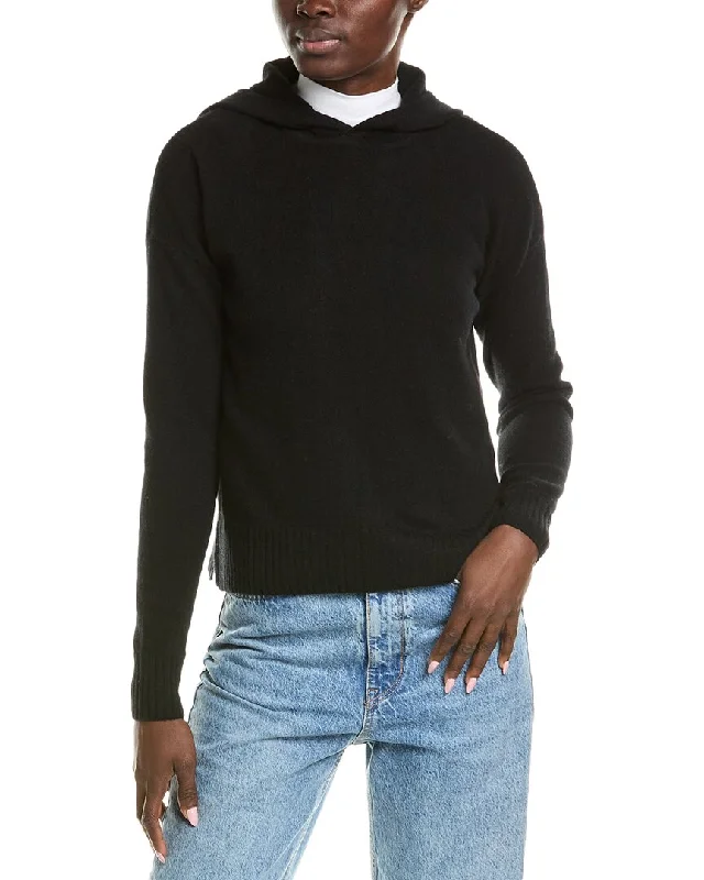 QUINN Cropped Cashmere Pullover Hoodie