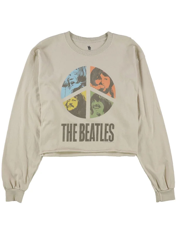 The Beatles Womens Graphic Cropped Sweatshirt