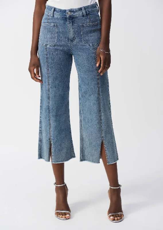 Joseph Ribkoff - Culotte Jeans With Embellished Front Seam