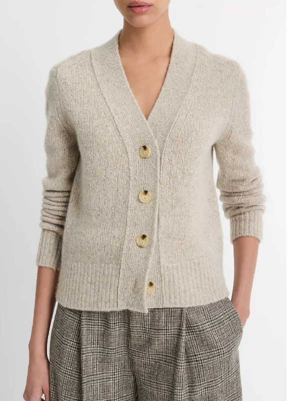 Cashmere Donegal Cardigan - Biscuit